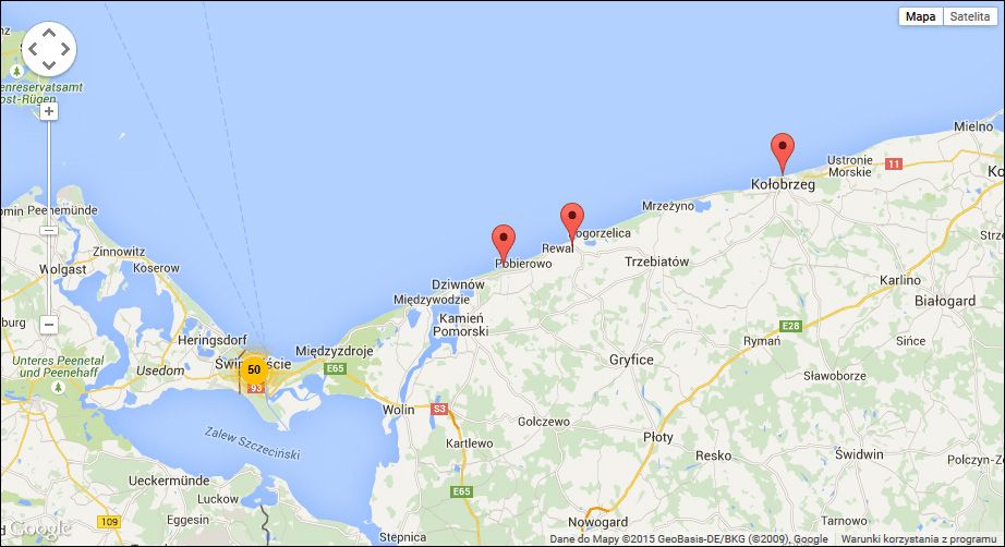 Monitoring ptaków w zachodniopomorskim mapa 5